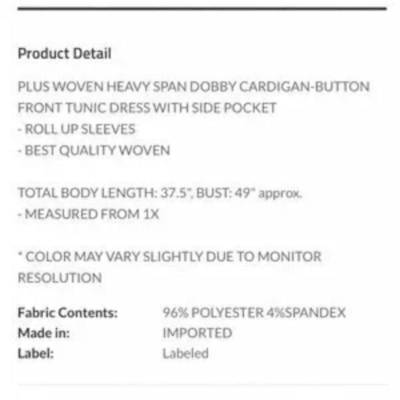 Button Cardigan Plus Size Light Rose 1X - Picture 3 of 6